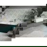 Mexen Volta wall-mounted freestanding bathtub 150 x 75 cm, white/black, brushed gold drain - 51131507575-55