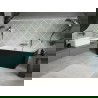 Mexen Volta freestanding wall-mounted bathtub 150 x 75 cm, white/black, brushed gun gray overflow - 51131507575-66