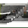 Mexen Montana freestanding bathtub 180 x 80 cm, white/black, brushed bronze overflow - 52011808075-65