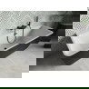 Mexen Volta freestanding wall-mounted bathtub 150 x 75 cm, white/black, black overflow - 51131507575-70