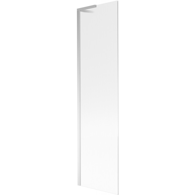Mexen Next L Bathtub Screen 1-Panel 50 x 150 cm, Stripes, Chrome - 895-050-000-03-09-01