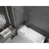 Mexen Next L 1-wing Bath Screen 60 x 150 cm, Stripes, Chrome - 895-060-000-03-09-01