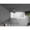 Mexen Next L Bathtub Screen 1-Panel 70 x 150 cm, Stripes, Chrome - 895-070-000-03-09-01