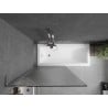 Mexen Next L bath screen 1-wing 90 x 150 cm, stripes, chrome - 895-090-000-03-09-01