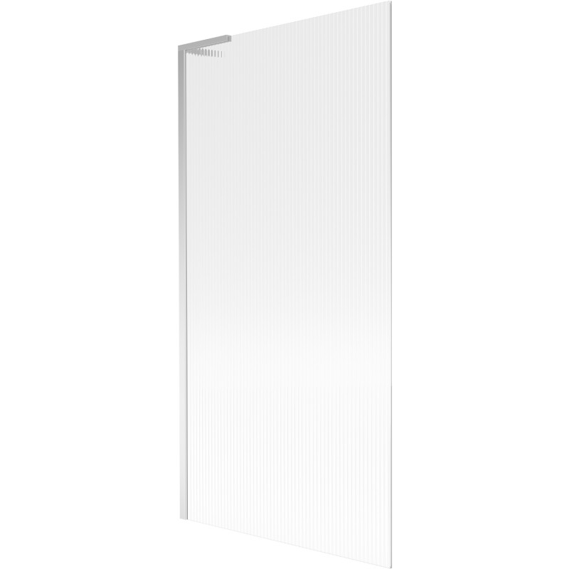 Mexen Next L bath screen 1-wing 90 x 150 cm, stripes, chrome - 895-090-000-03-09-01