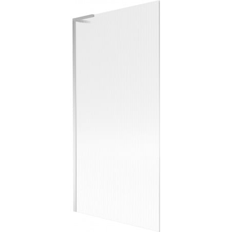 Mexen Next L Bath Screen 1-winged 90 x 150 cm, stripes, chrome - 895-090-000-03-09-01