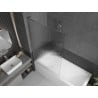 Mexen Next L Bathtub Screen 1-Panel 100 x 150 cm, Stripes, Chrome - 895-100-000-03-09-01