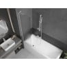 Mexen Next L Shower Screen 1-Panel 50 x 150 cm, Stripes, White - 895-050-000-03-09-20