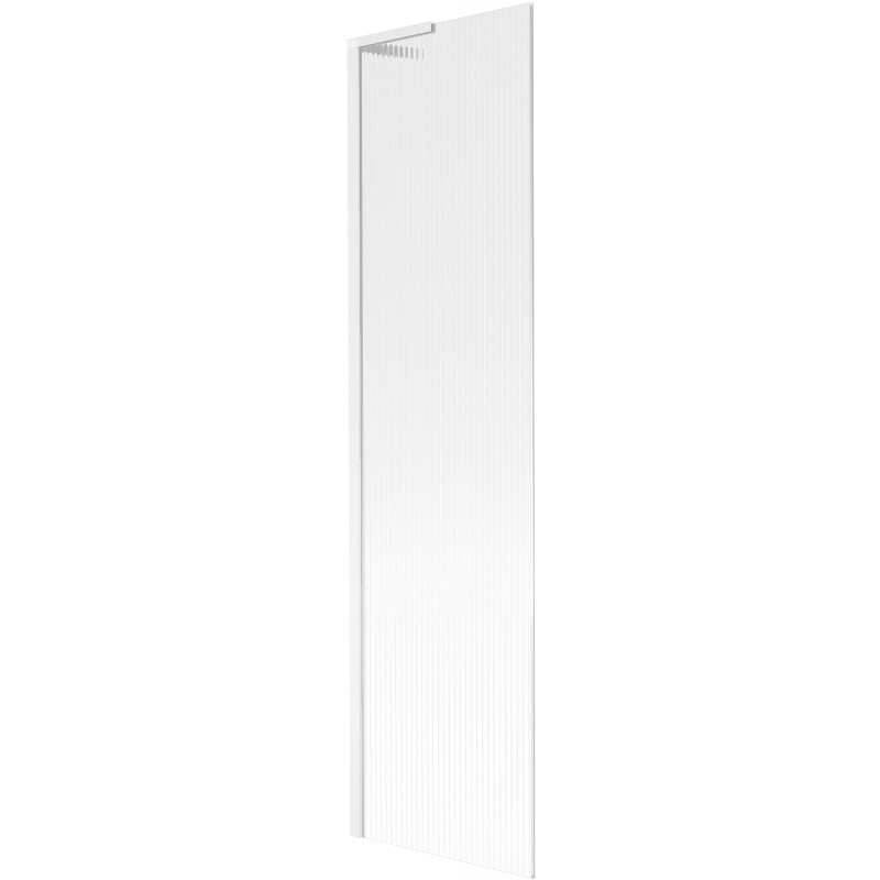 Mexen Next L Shower Screen 1-Panel 50 x 150 cm, Stripes, White - 895-050-000-03-09-20