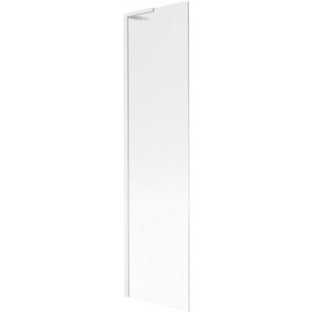 Mexen Next L Shower Screen 1-Panel 50 x 150 cm, Stripes, White - 895-050-000-03-09-20