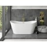 Mexen Montana freestanding bath 180 x 90 cm, white, brushed gold overflow - 52011809000-55
