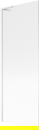 Mexen Next L Bathtub Screen 1-Panel 70 x 150 cm, Stripes, White - 895-070-000-03-09-20