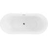 Mexen Montana freestanding bathtub 180 x 90 cm, white, rose gold overflow - 52011809000-60