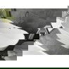 Mexen Montana freestanding bathtub 180 x 90 cm, white, brushed gun gray overflow - 52011809000-66