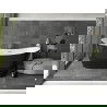 Mexen Montana freestanding bathtub 180 x 90 cm, white/black, chrome overflow - 52011809075-01