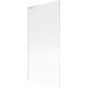 Mexen Next L bathtub screen single-winged 90 x 150 cm, stripes, white - 895-090-000-03-09-20