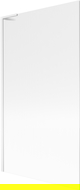 Mexen Next L bathtub screen 1-wing 100 x 150 cm, stripes, white - 895-100-000-03-09-20