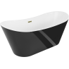 Mexen Montana free-standing bathtub 180 x 90 cm, white/black, gold overflow - 52011809075-50