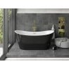 Mexen Montana free-standing bathtub 180 x 90 cm, white/black, gold overflow - 52011809075-50