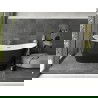 Mexen Montana freestanding bathtub 180 x 90 cm, white/black, brushed gold overflow - 52011809075-55