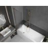 Mexen Next L Bath Screen 1-winged 50 x 150 cm, striped, gold - 895-050-000-03-09-50
