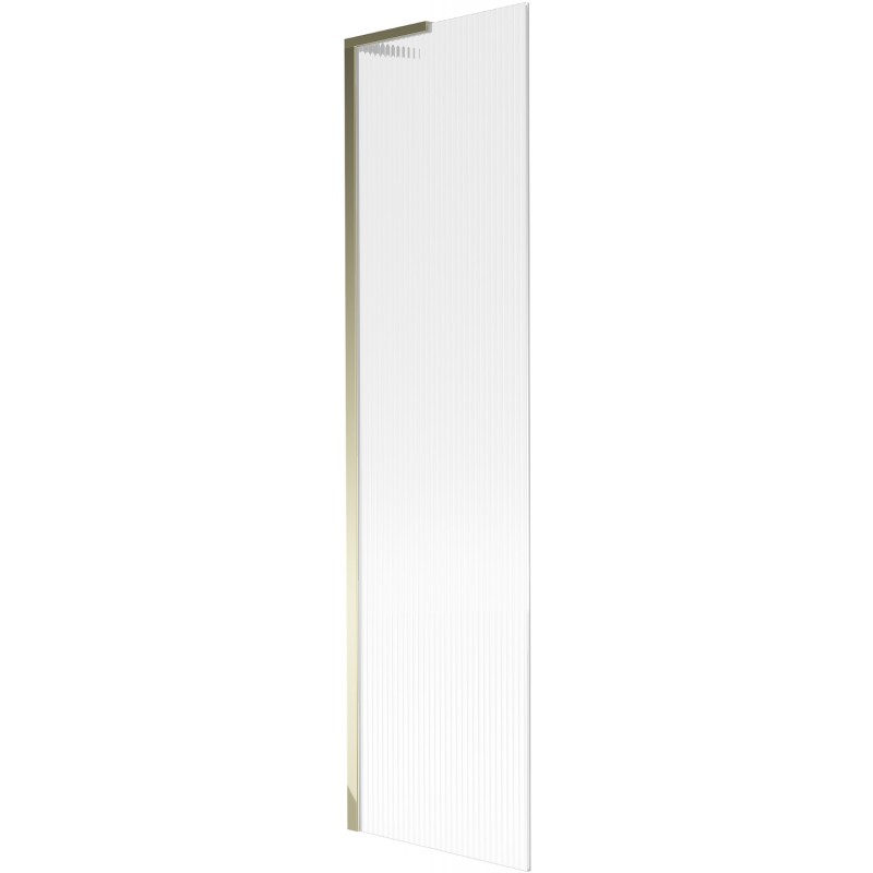 Mexen Next L Bath Screen 1-winged 50 x 150 cm, striped, gold - 895-050-000-03-09-50