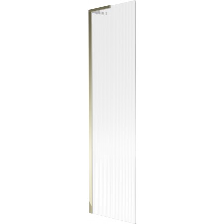 Mexen Next L Bath Screen 1-winged 50 x 150 cm, striped, gold - 895-050-000-03-09-50