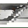 Mexen Montana freestanding bathtub 180 x 90 cm, white/black, rose gold overflow - 52011809075-60