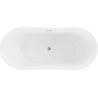 Mexen Montana freestanding bathtub 180 x 90 cm, white/black, brushed copper overflow - 52011809075-65