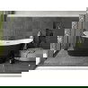 Mexen Montana freestanding bathtub 180 x 90 cm, white/black, brushed gun gray overflow - 52011809075-66