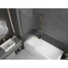 Mexen Next L bathtub screen 1-winged 70 x 150 cm, stripes, gold - 895-070-000-03-09-50