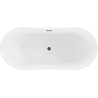 Mexen Montana freestanding bathtub 180 x 90 cm, white/black, black overflow - 52011809075-70