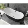 Mexen Montana free-standing bathtub 180 x 90 cm, white/black, black overflow - 52011809075-70