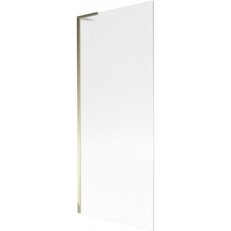 Mexen Next L 1-wing Bathtub Screen 80 x 150 cm, Stripes, Gold - 895-080-000-03-09-50