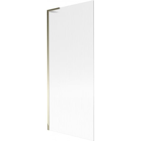 Mexen Next L Bathtub Screen 1-Panel 80 x 150 cm, Stripes, Gold - 895-080-000-03-09-50