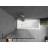 Mexen Next L Bathtub Screen 1-Panel 80 x 150 cm, Stripes, Gold - 895-080-000-03-09-50