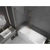 Mexen Next L Bathtub Screen 1-Panel 90 x 150 cm, Stripes, Gold - 895-090-000-03-09-50