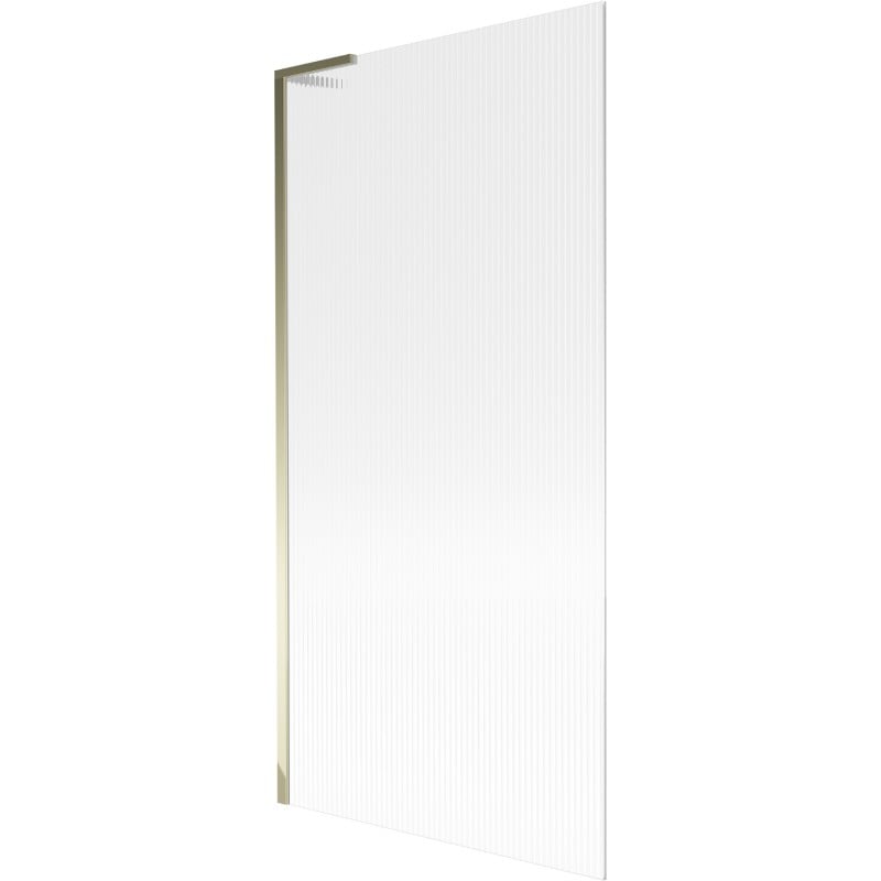 Mexen Next L Bathtub Screen 1-Panel 90 x 150 cm, Stripes, Gold - 895-090-000-03-09-50