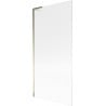 Mexen Next L Bathtub Screen 1-Panel 90 x 150 cm, Stripes, Gold - 895-090-000-03-09-50