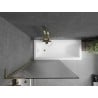 Mexen Next L Bathtub Screen 1-Panel 90 x 150 cm, Stripes, Gold - 895-090-000-03-09-50