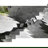 Mexen Montana freestanding bathtub 180 x 90 cm, white/black, gun metal overflow - 52011809075-95