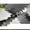 Mexen Montana freestanding bathtub 180 x 90 cm, white/black, brushed nickel overflow - 52011809075-97