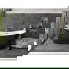 Mexen Montana freestanding bathtub 180 x 90 cm, white/black, brushed nickel overflow - 52011809075-97