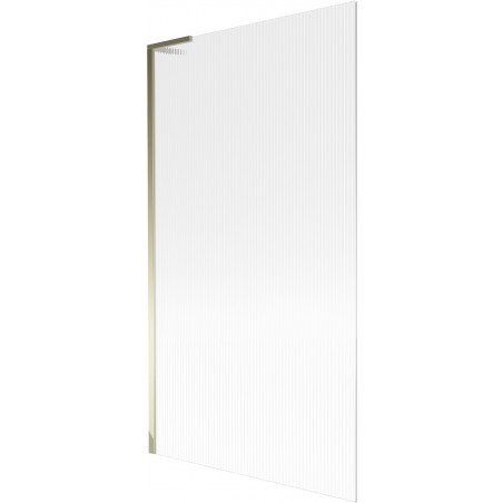 Mexen Next L bathtub screen 1-wing 100 x 150 cm, stripes, gold - 895-100-000-03-09-50