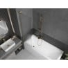Mexen Next L bathtub screen 1-winged 50 x 150 cm, stripes, brushed gold - 895-050-000-03-09-55