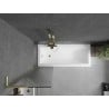 Mexen Next L bathtub screen 1-winged 50 x 150 cm, stripes, brushed gold - 895-050-000-03-09-55