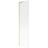 Mexen Next L bathtub screen 1-winged 50 x 150 cm, stripes, brushed gold - 895-050-000-03-09-55
