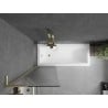 Mexen Next L 1-wing Bathtub Screen 60 x 150 cm, Striped, Brushed Gold - 895-060-000-03-09-55