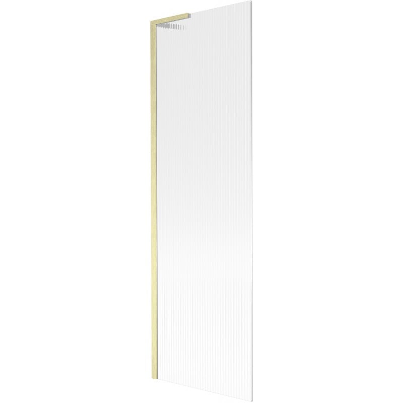 Mexen Next L 1-wing Bathtub Screen 60 x 150 cm, Striped, Brushed Gold - 895-060-000-03-09-55