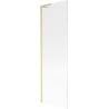 Mexen Next L 1-wing Bathtub Screen 60 x 150 cm, Striped, Brushed Gold - 895-060-000-03-09-55